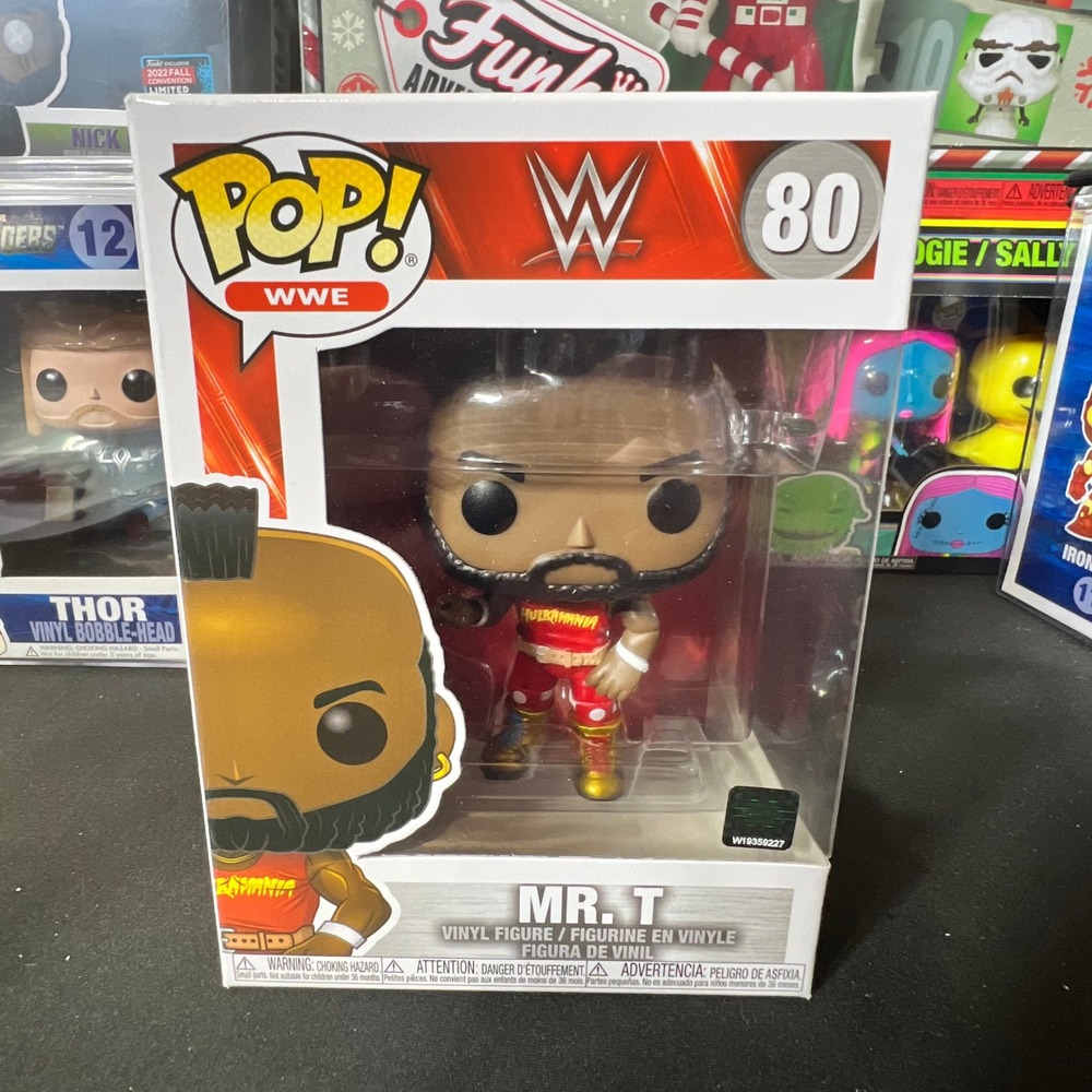 Funko Pop WWE Mr. T 80 Hulkamania Red Yellow Gear Vinyl Figure Collectible